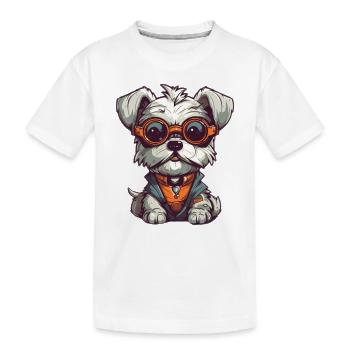 Amoureux des chiens - T-shirt bio Premium Enfant - blanc - Devant