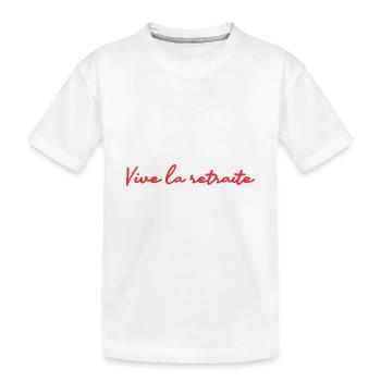 RETRAITE. RETRAITE. RETRAITEE. RETRAITE - T-shirt bio Premium Enfant - blanc - Devant