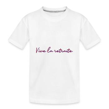 RETRAITE. RETRAITE. RETRAITEE. RETRAITE - T-shirt bio Premium Enfant - blanc - Devant