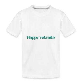 RETIREMENT. RETIREMENT. RETIRED. RETIREMENT - Kids' Premium Organic T-Shirt - white - Front