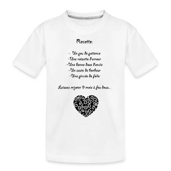 grossesse culinaire - T-shirt bio Premium Enfant - blanc - Devant