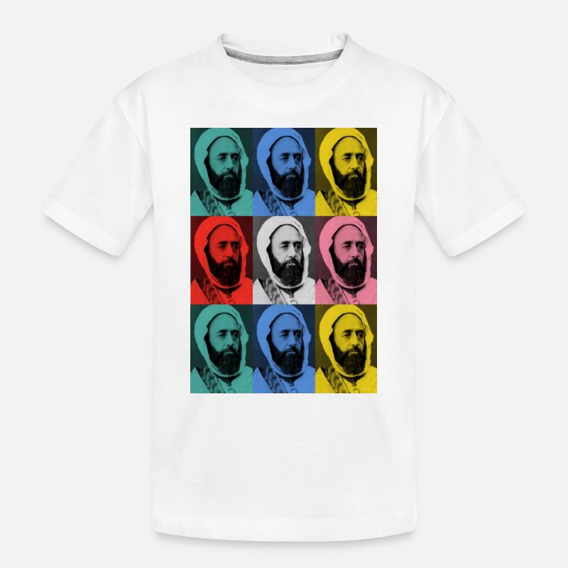 EMIR ABDELKADER pop art - T-shirt bio Premium Enfant - blanc