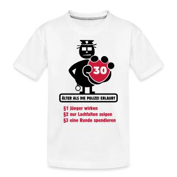 30. Geburtstag Shirt "Älter als die ... erlaubt" - Kinder Premium Bio T-Shirt - Weiß - Vorne
