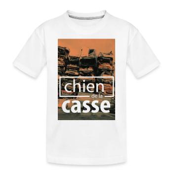 chien de la casse - T-shirt bio Premium Enfant - blanc - Devant