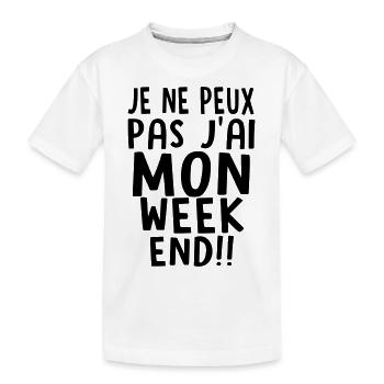 j'ai MON weekend - T-shirt bio Premium Enfant - blanc - Devant