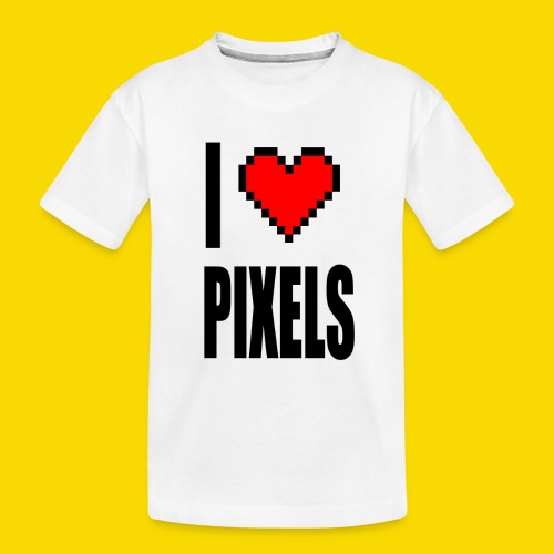 I Love Pixels - Ekologiczna koszulka dziecięca Premium