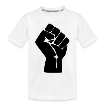 Faust Protest Widerstand - Kinder Premium Bio T-Shirt - Weiß - Vorne