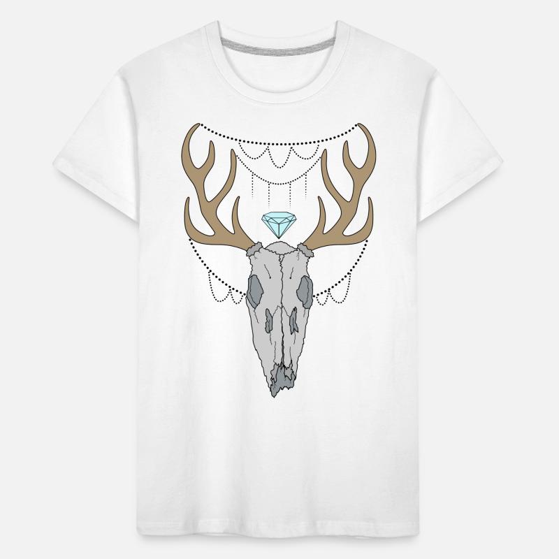 Deer antlers skull Kids' Premium Organic T-Shirt