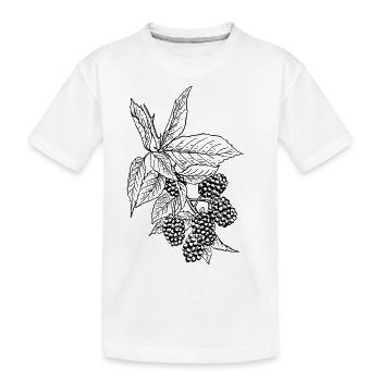 brombeere blackberry obst veggie gemuese fruits2 - Kinder Premium Bio T-Shirt - Weiß - Vorne
