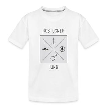 Rostocker Jung - Kinder Premium Bio T-Shirt - Weiß - Vorne