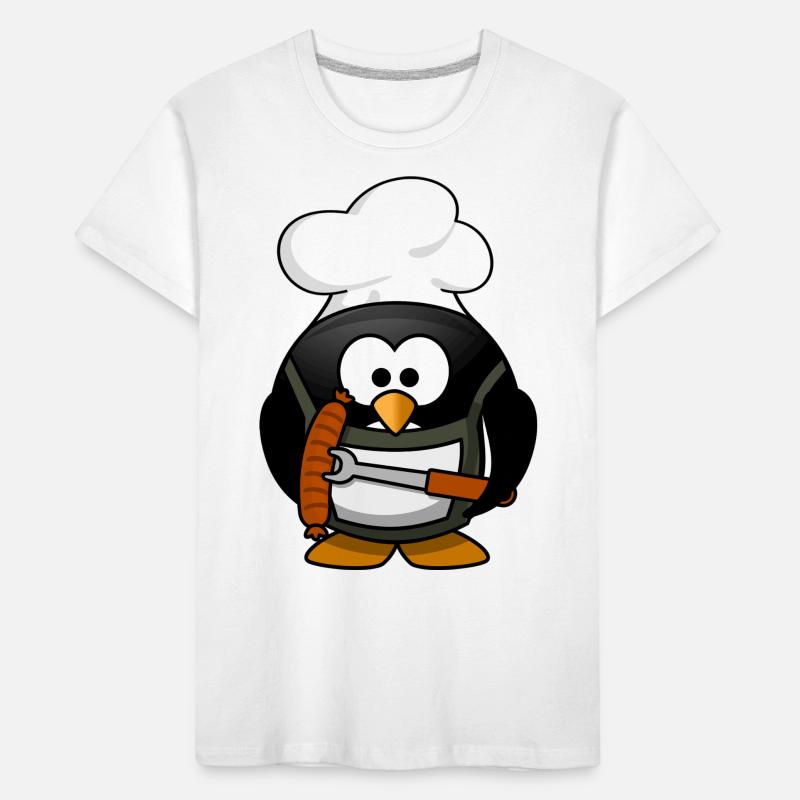 Les aliments sucrés de cuisson barbecue Penguin T-shirt bio Premium Enfant