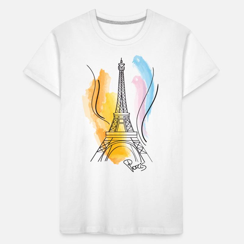 Dessin de tour Eiffel T-shirt bio Premium Enfant