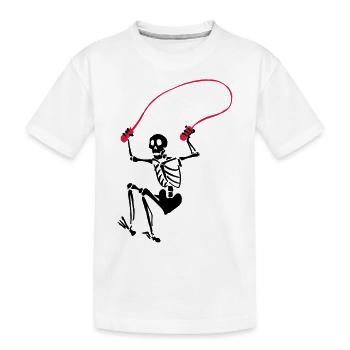 Squelette saute à la corde - T-shirt bio Premium Enfant - blanc - Devant