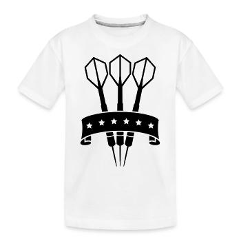 Darts Star Banner - Kinder Premium Bio T-Shirt - Weiß - Vorne