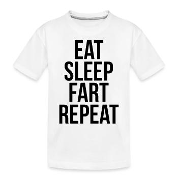 eat sleep fart repeat - T-shirt bio Premium Enfant - blanc - Devant
