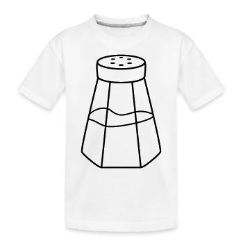 Distributeur de sel salière - T-shirt bio Premium Enfant - blanc - Devant
