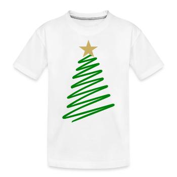 Christbaum Weihnachten Tanne - Kinder Premium Bio T-Shirt - Weiß - Vorne