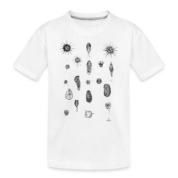 PLANKTON_01(Series: Under the Microscope) - Kids' Premium Organic T-Shirt - white - Front