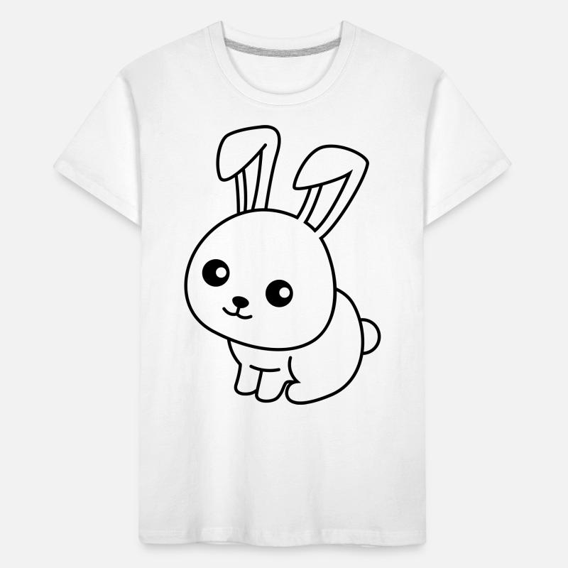 Rabbit Comic Animal Kids' Premium Organic T-Shirt