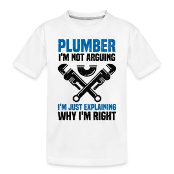 Klempner - Kinder Premium Bio T-Shirt - Weiß - Vorne