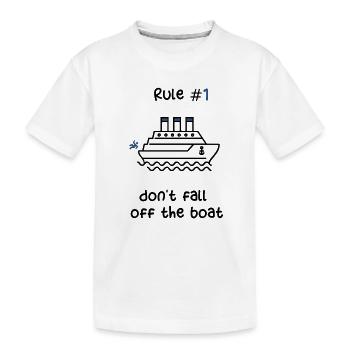 BATEAU DE CROISIÈRE - BATEAU DE CROISIÈRE NOIR ET BLEU - T-shirt bio Premium Enfant - blanc - Devant