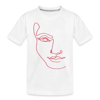 Art au trait Silhouette Féminine Visages Féminins - T-shirt bio Premium Enfant - blanc - Devant