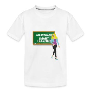 Smart Teacher - Kids' Premium Organic T-Shirt - white - Front