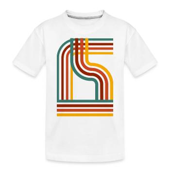 Retro Vintage Stripe Lines Motif artistique - T-shirt bio Premium Enfant - blanc - Devant