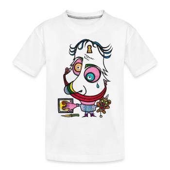 Elektrojoker Gesicht - Kinder Premium Bio T-Shirt - Weiß - Vorne