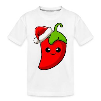 Chilli Christmas Comic Xmas - Kids' Premium Organic T-Shirt - white - Front