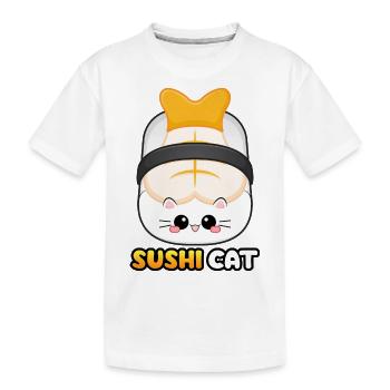 SUSHI CAT Japan Katze Shrimp Kitty Garnele Nigiri - Kinder Premium Bio T-Shirt - Weiß - Vorne