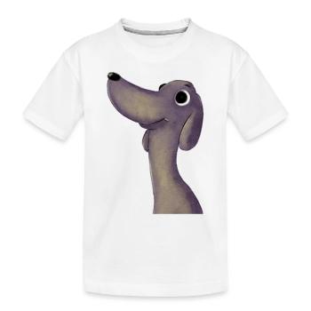 Lustiger Hund - Kinder Premium Bio T-Shirt - Weiß - Vorne