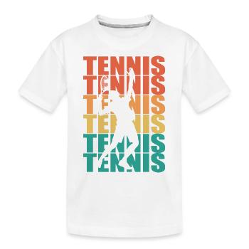 Tennis Sport Tennis Match Saying - Kids' Premium Organic T-Shirt - white - Front