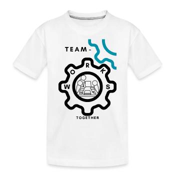 Travail d’équipe - T-shirt bio Premium Enfant - blanc - Devant