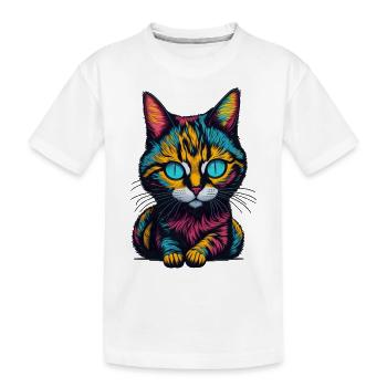 Katze I Stubentiger I Geschenk - Kinder Premium Bio T-Shirt - Weiß - Vorne