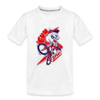 skullride - Kinder Premium Bio T-Shirt - Weiß - Vorne