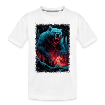 Drôles de dictons accro à la caféine comblent le fossé - T-shirt bio Premium Enfant - blanc - Devant