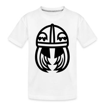 Wikingerhelm Krieger - Kinder Premium Bio T-Shirt - Weiß - Vorne