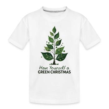 Sapin de Noël vert écologique - T-shirt bio Premium Enfant - blanc - Devant