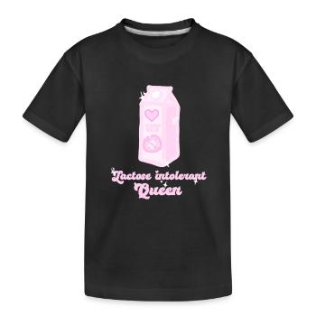 La reine de l'intolérance au lactose - T-shirt bio Premium Enfant - noir - Devant