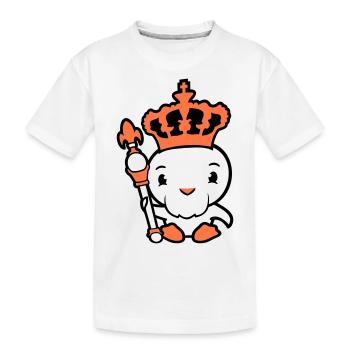 Oiseau Roi Couronne Souverain Barbe Ancien Empire - T-shirt bio Premium Enfant - blanc - Devant