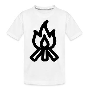Feu de camp - T-shirt bio Premium Enfant - blanc - Devant