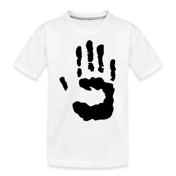 trace de main - T-shirt bio Premium Enfant - blanc - Devant