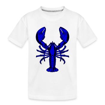 Blauer Hummer - Kinder Premium Bio T-Shirt - Weiß - Vorne