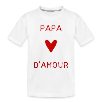 PAPA. FÊTE DES PÈRES. BONNE FÊTE PAPA. BONNE FÊTE - T-shirt bio Premium Enfant - blanc - Devant
