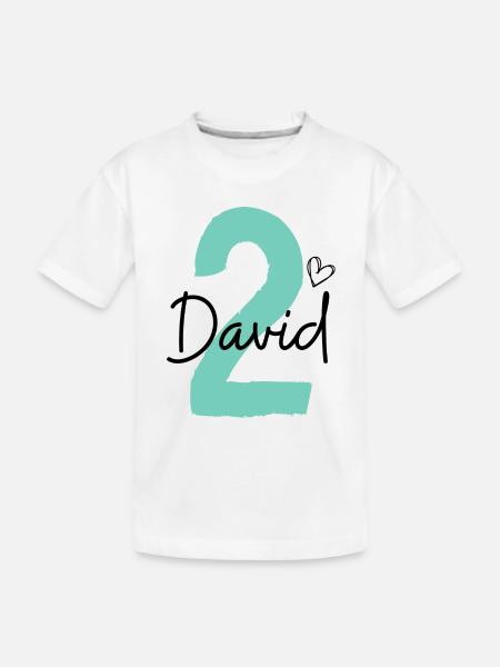 David 2 - Kinder Premium Bio T-Shirt - Weiß