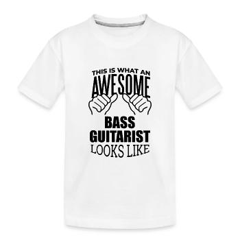 Basse Basse Basse Basse Guitare - T-shirt bio Premium Enfant - blanc - Devant