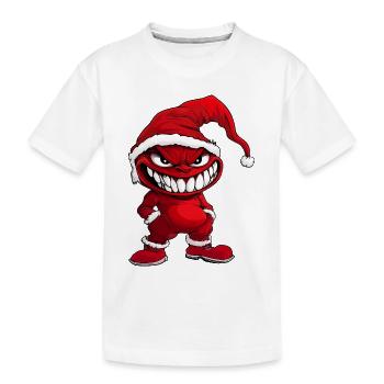 Teufel Weihnachten - Kinder Premium Bio T-Shirt - Weiß - Vorne