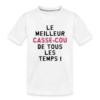 Casse-cou / Casse cou / Sport / Freestyle / Risque - T-shirt bio Premium Enfant - blanc - Devant