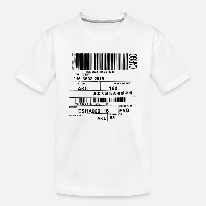 Barcode - Kinder Premium Bio T-Shirt - Weiß